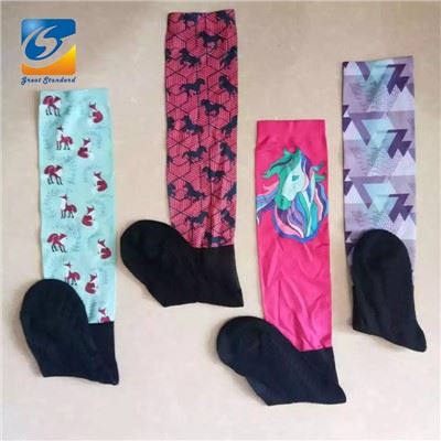 Moda Süblimasyon Binicilik Binme Çorapları